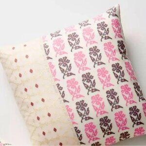 Anthropologie Aurelia Pillow Pink 20"x20" NEW $78